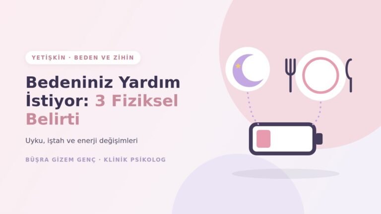 Ay, tabak ve düşük pil simgeleri ile uyku, iştah ve enerji illüstrasyonu