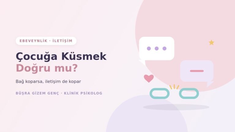 Konuşma balonları ve kopan zincir halkası ile çocuğa küsmek illüstrasyonu