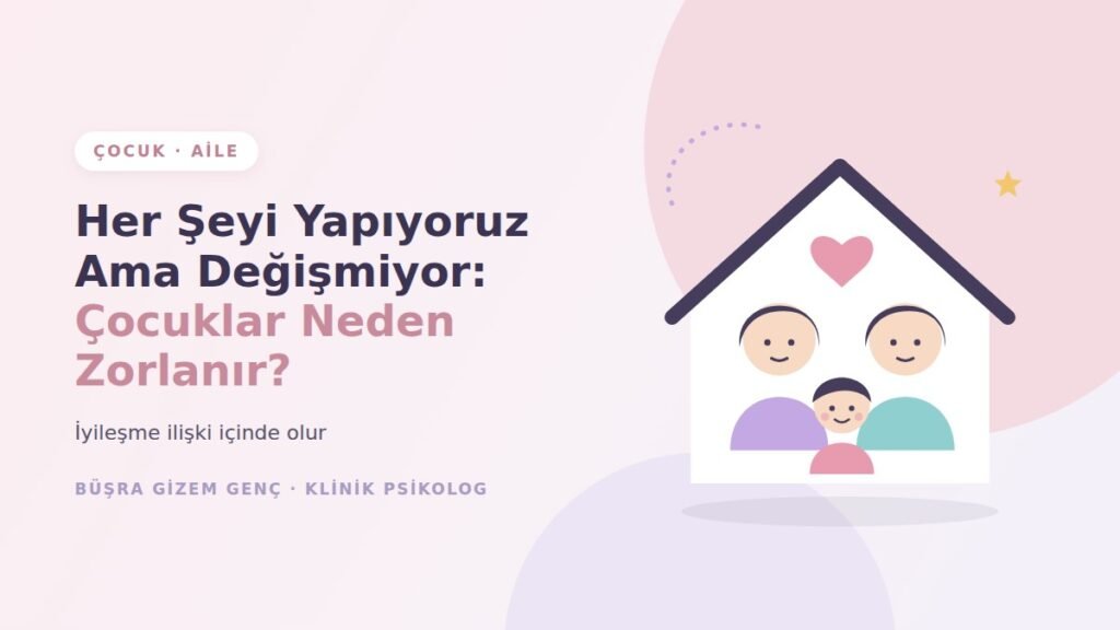 Ev içinde anne, baba ve çocuk ile aile ilişkileri illüstrasyonu